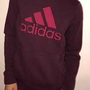 Adidas maroon hoodie